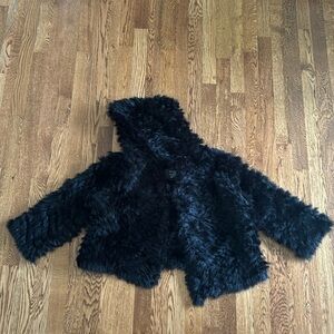 Marc by Marc Jacob’s Woman’s Black Rabbit Fur Coat Size Medium